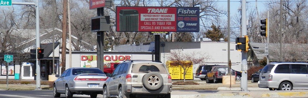 Static Billboard Signage available at 30th & Plum (south face) in Hutchinson, KS