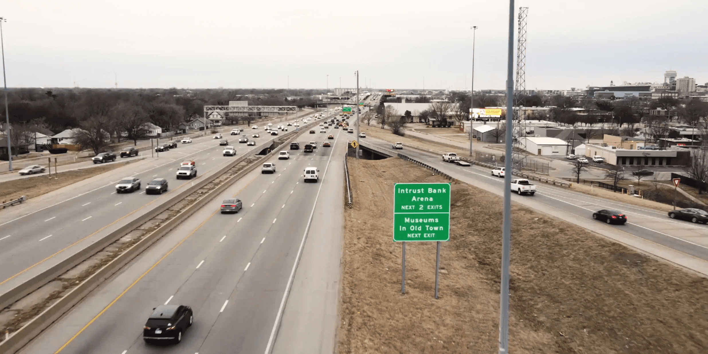 Digital billboard next to the Hydraulic exit on Kellogg US 400.