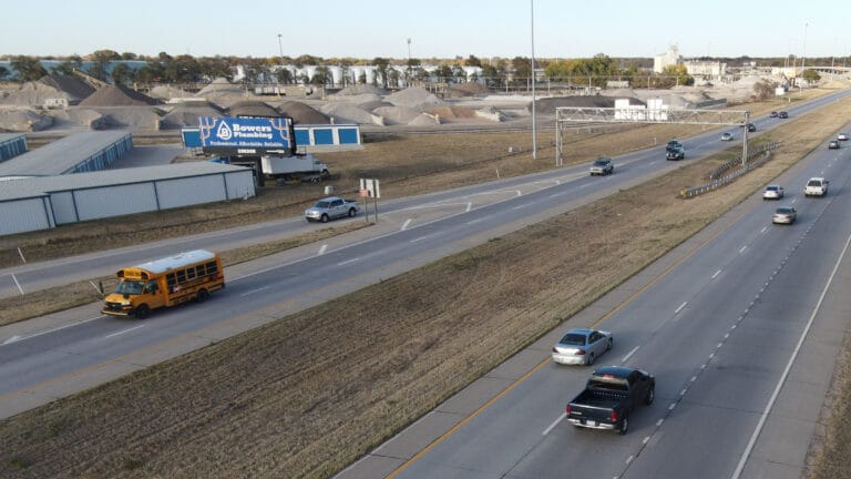 South facing static billboard next to the Hydraulic exit on I-135.