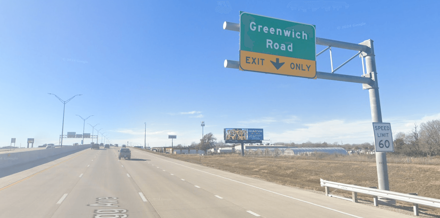 East Facing billboard on Kellogg near Greenwich / K-96 Highway.