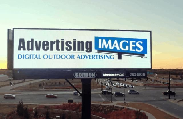 3-Sided digital billboard located on the corner of Kellogg and Webb Road.