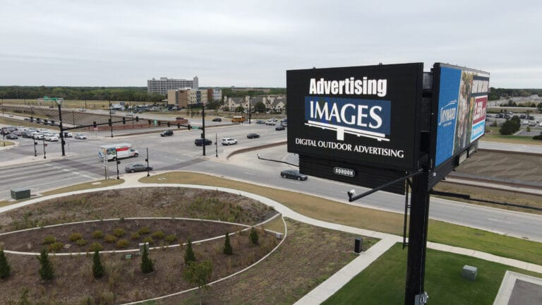 3-Sided digital billboard located on the corner of Kellogg and Webb Road.