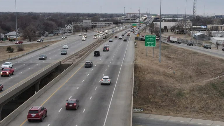 East facing digital billboard on Kellogg Drive at the Hydraulic exit.
