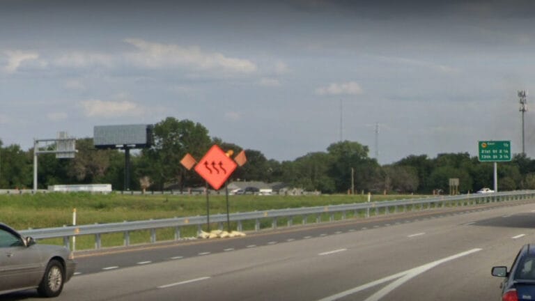 North facing static billboard at I135 North Junction.