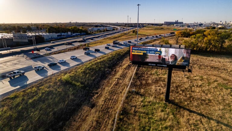 I135 and K96 north facing digital billboard.