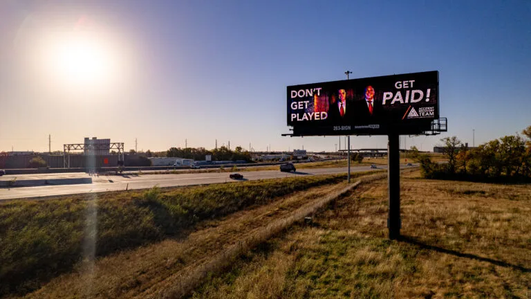 I135 and K96 north facing digital billboard.