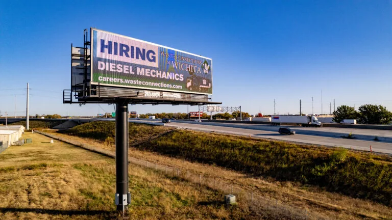 I135 and K96 south facing digital billboard.