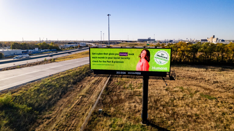 I135 and K96 north facing digital billboard.