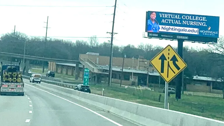 I135 and K-15 south facing digital billboard.