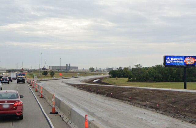 I135 and K96 north facing digital billboard.