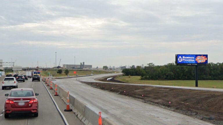 I135 and K96 north facing digital billboard.