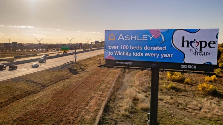 Digital billboard at Kellogg and K96/Greenwich rd, East Face B.