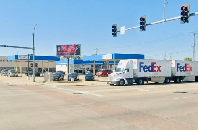 Northwest facing billboard in Liberal, Knasas, on the corner of Pancake Blvd & Kansas Street.
