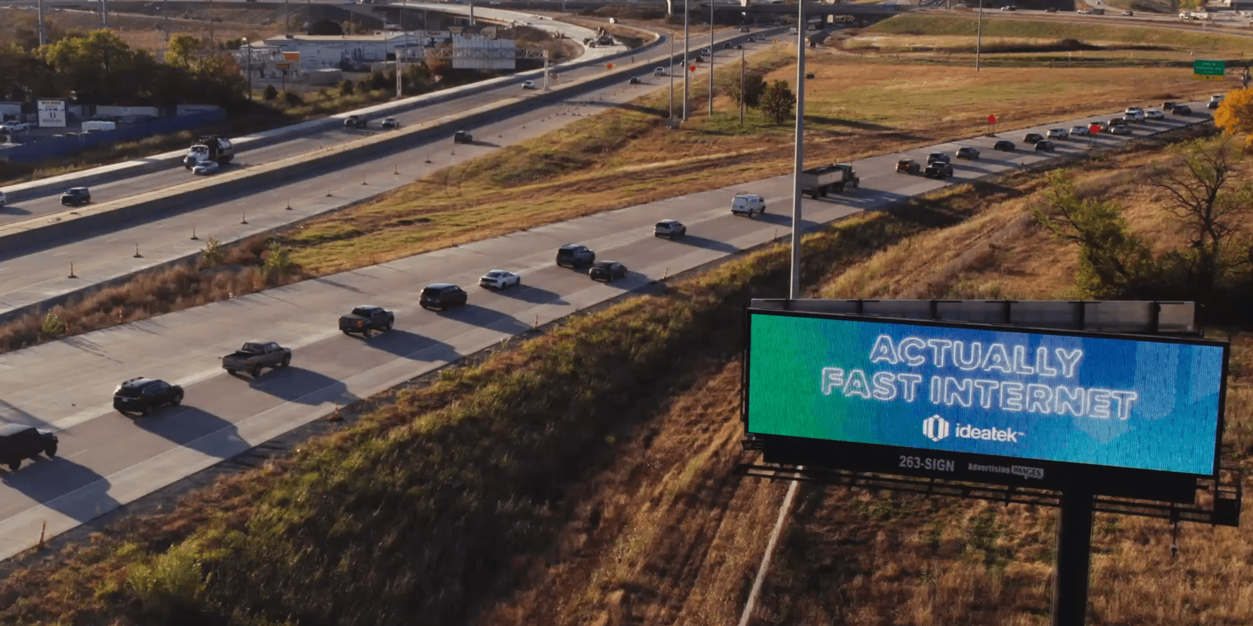 I135 and K96 north facing digital billboard.