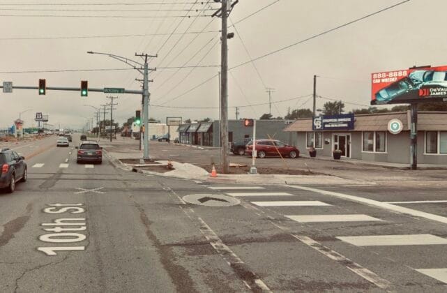 Southeast facing billboard in Great Bend on the corner of 10th Street and McKinley.