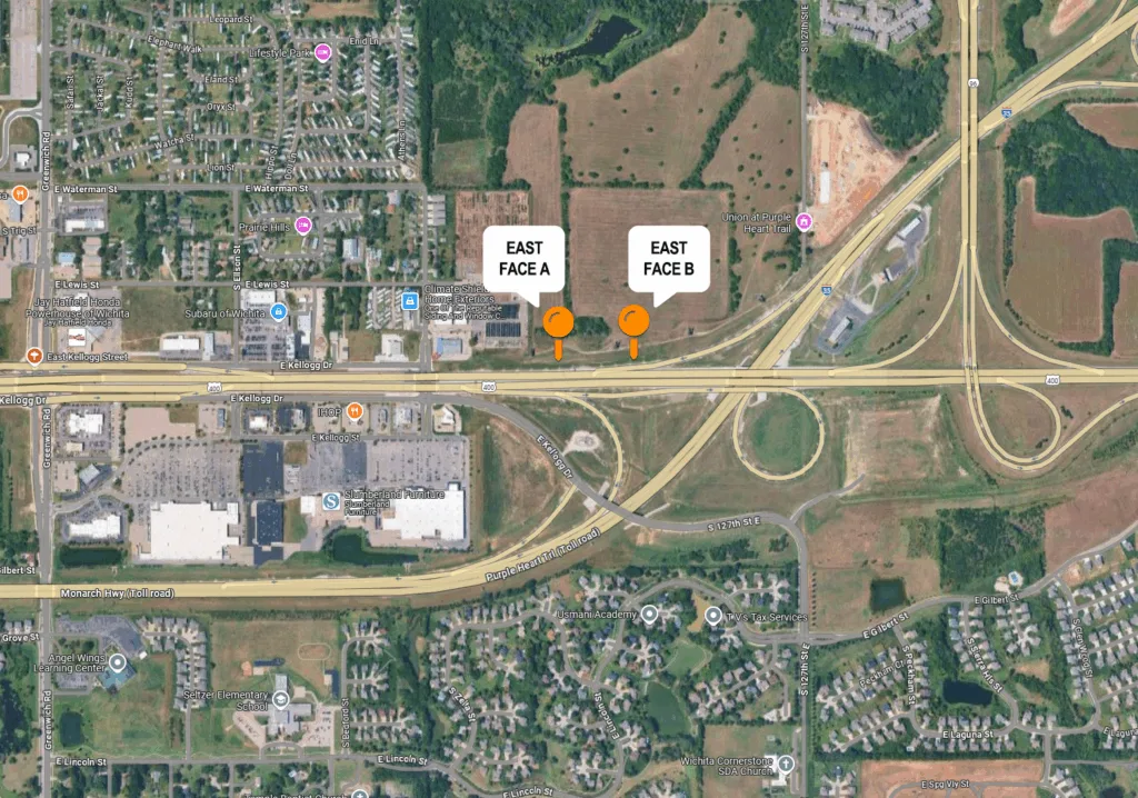 Kellogg & K96 board locations map.