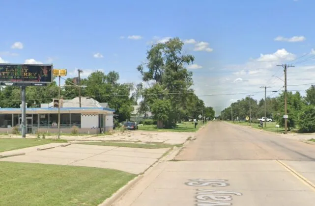 Southeast facing digital billboard in Larned, Kansas.