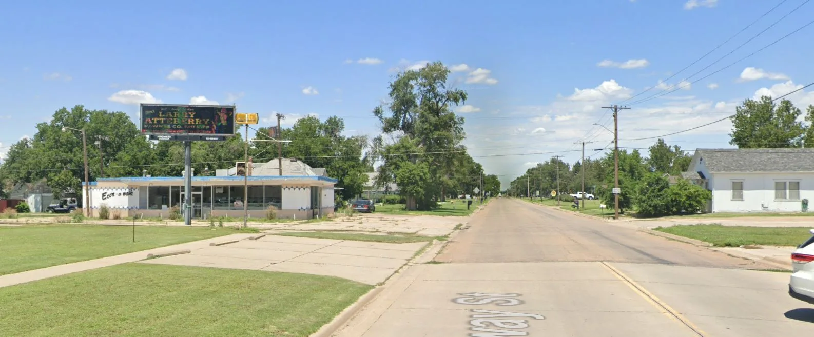 Southeast facing digital billboard in Larned, Kansas.