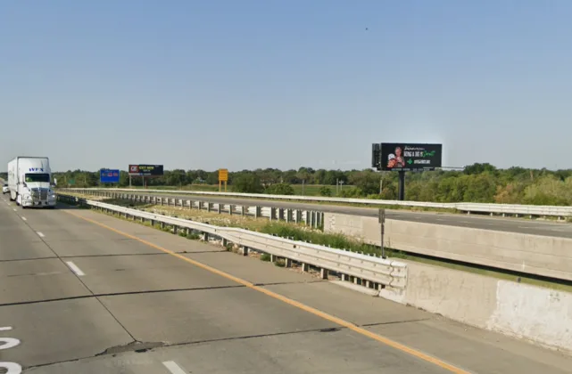 North facing billboard in North Newton, Kansas, just south of exit 33.